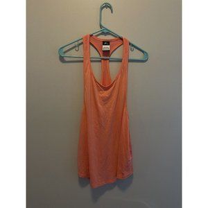 Womens Nike Orange racer back workout mesh Dri-Fit tank top size M/L